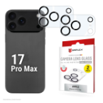 E.V.I. Full Cover Camera Lens Glass iPhone 17 Pro Max, 10H, Full Camera Protector, Quick Mount, 2-Pack
