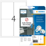 HERMA Repositionable address labels A4 99.1x139 mm white Movables paper matt 100 pcs.