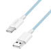LogiLink USB 2.0 Type-C cable, C/M to A/M, nylon jacket, 60W, blue, 1.5 m