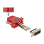DeLOCK D-Sub 15 pin female to RJ45 female Assembly Kit Red