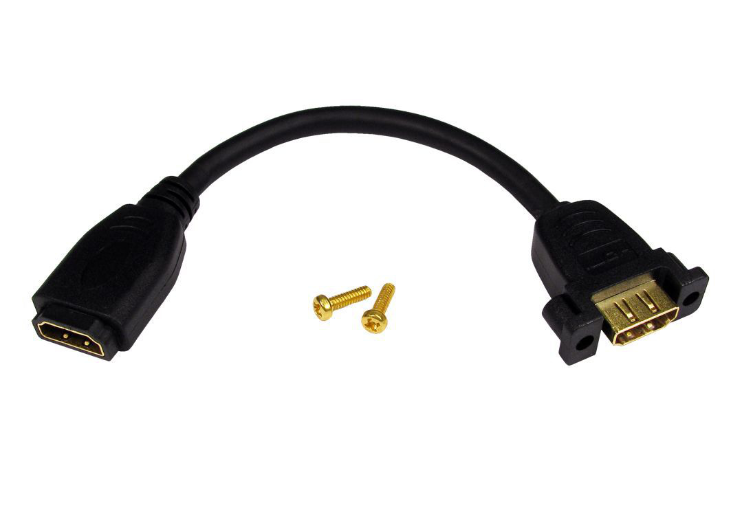 Cables Direct HDMI Stub (v1.4) HDMI cable 0.165 m HDMI Type A (Standard) Black