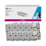 G&G 20101 labelprinter-tape Zwart op wit TZe
