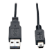 Tripp Lite UR030-006-SLIM USB cable 70.9" (1.8 m) USB 2.0 USB A Mini-USB B Black