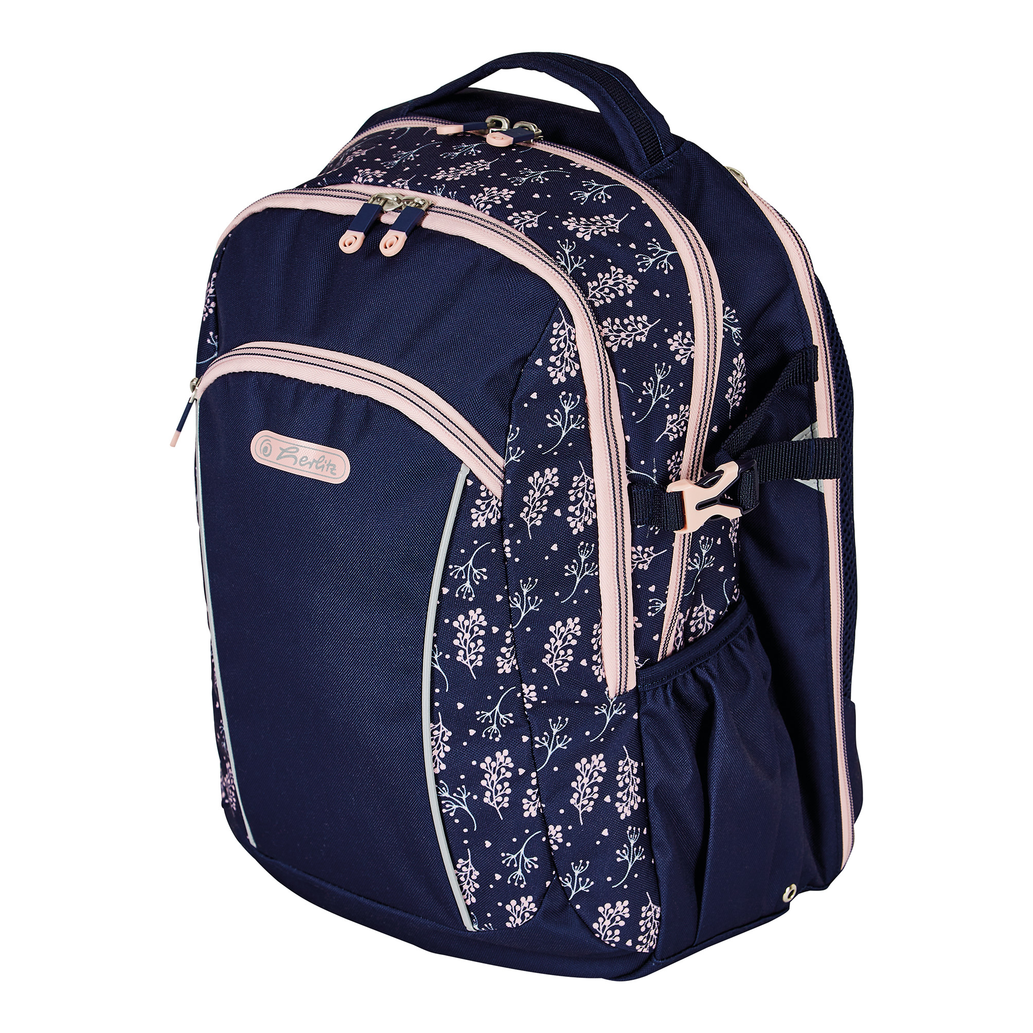 Image of Herlitz Ultimate Blossom backpack School backpack Beige, Navy...