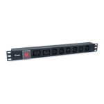 Equip 8-Outlet, 6 x IEC-C13+ 2X IEC-C19 Power Distribution Unit, on/off switch, Aluminum Shell