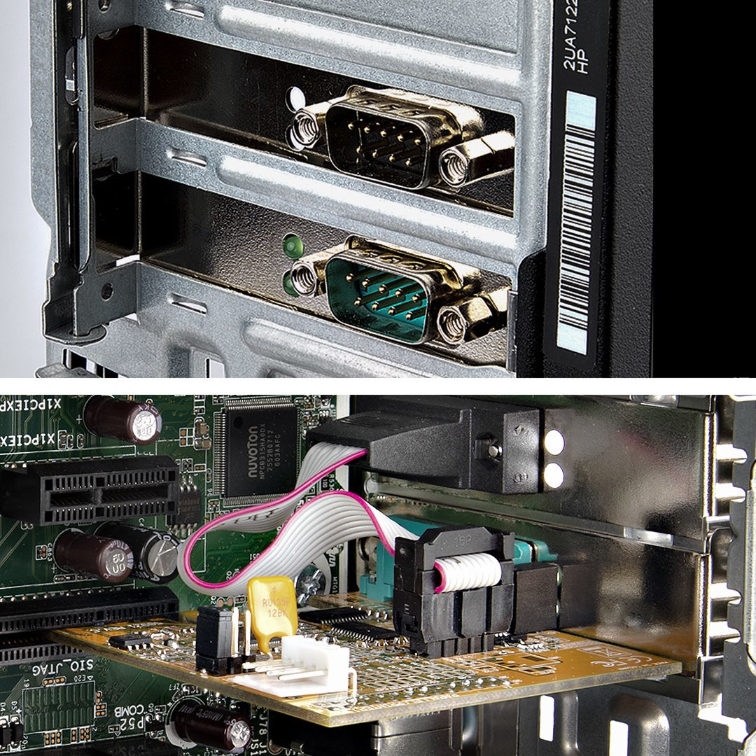 StarTech.com 2-Port PCI Express Serial Interface Card, Dual Port PCIe to RS232 (DB9) Serial Card, 16C1050 UART, Low/Full Profile Brackets, COM Retention, For Windows/Linux