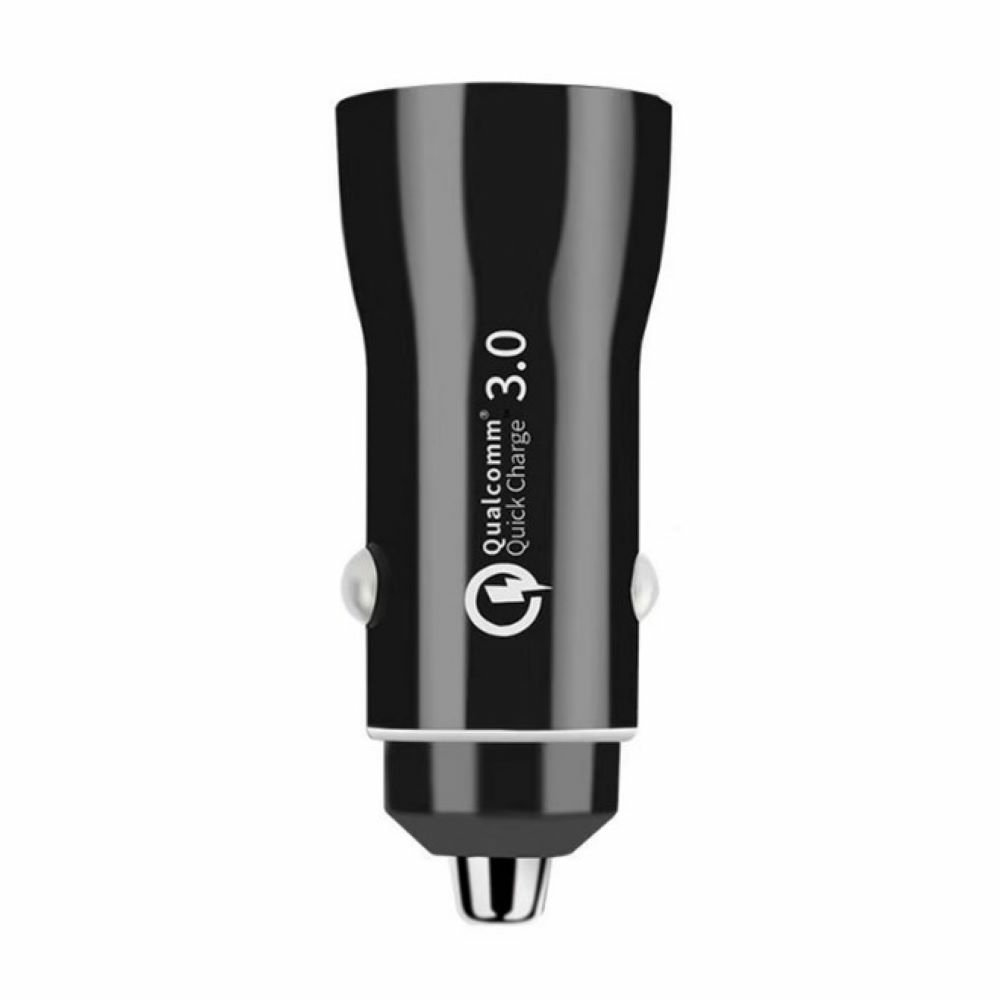 Qualcomm Twin USB 3.0 Quick Charge Car Charger - Black thumbnail