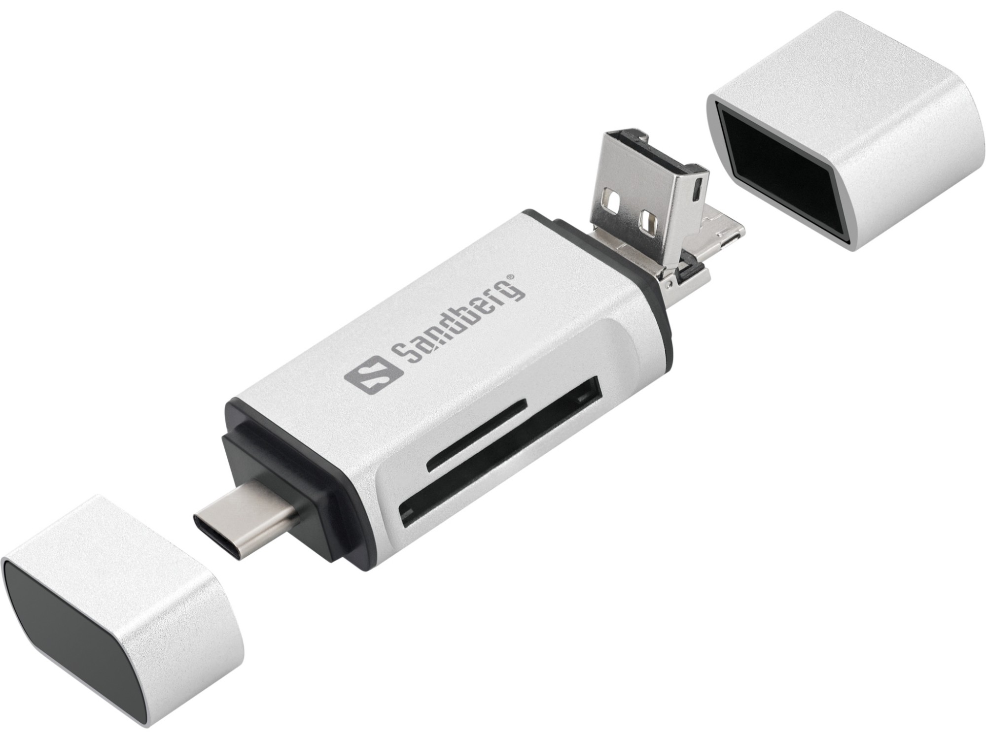 Photos - Card Reader / USB Hub Sandberg Card Reader USB-C+USB+MicroUSB 136-28 