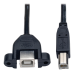 Tripp Lite U025-001-PM USB cable 11.8" (0.3 m) USB 2.0 USB B Black