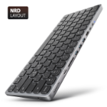 Axagon HMC-KB-NRD, USB 5Gbps hub w. keyboard, HDMI 4K/60Hz, 3x USB-A, SD/mSD, audio, PD100, Nordic layout