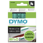 Dymo 45809/S0720890 DirectLabel-etikettes black on green 19mm x 7m for Dymo D1 6-19mm/24mm/400 Duo