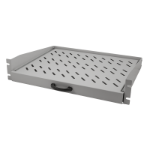 LogiLink 19" Cantilever Shelf 2U, extendable, d=350mm, max.30 KG, grey