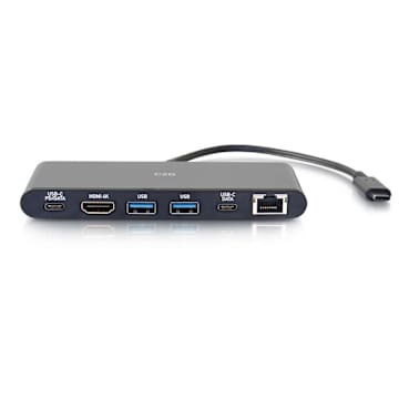 C2G USB-C® Mini Dock with HDMI®, Ethernet, USB and Power Delivery up to 60W - 4K 30Hz