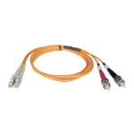 Tripp Lite N518-01M fiber optic cable 39.4" (1 m) 2x LC 2x ST OFNR Orange