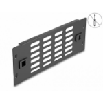 DeLOCK 10″ Network Cabinet Panel with ventilation slots tool free 2U black