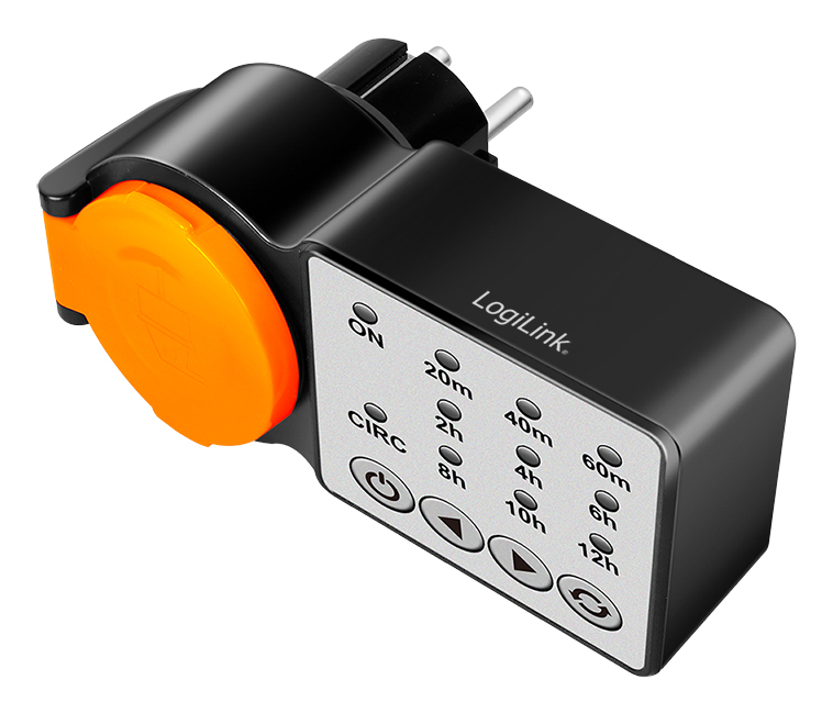 LogiLink ET0015 electrical timer Black, Orange Daily/Weekly timer