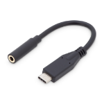 Digitus AK-300321-002-S mobiele telefoonkabel Zwart 0,2 m USB C 3.5mm