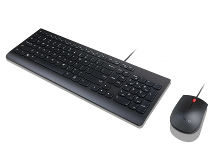 Image of Lenovo 4X30L79897 keyboard Mouse included USB QWERTZ German Black