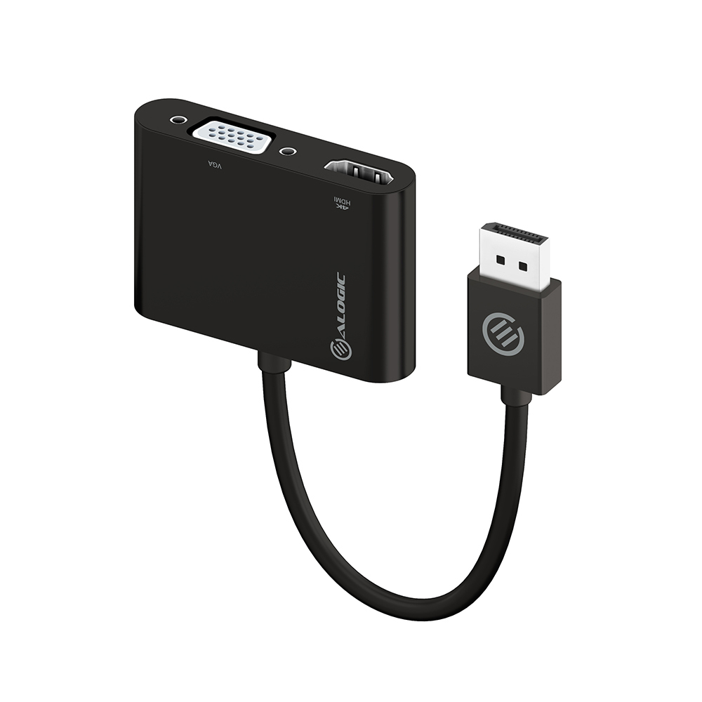 Image of ALOGIC 2-in-1 DisplayPort to HDMI VGA Adapter - Male to 2-Female