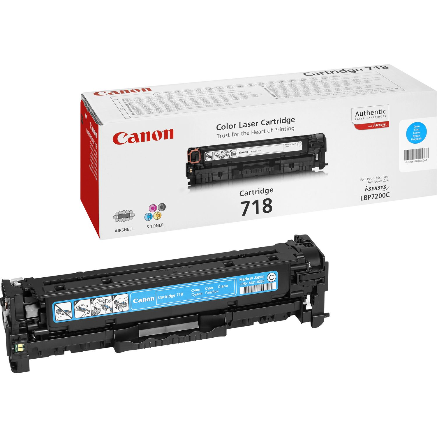 Image of Canon 2661B002/718C Toner cartridge cyan, 2.9K pages ISO/IEC 19798...