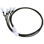 Lanview MO-470-ABQF InfiniBand/fibre optic cable 2 m 4xSFP28 QSFP28 Black, Silver