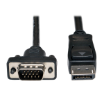 Tripp Lite P581-006-VGA video cable adapter 72" (1.83 m) DisplayPort VGA (D-Sub) Black