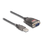 DeLOCK 61548 seriële kabel Zwart, Transparant 3 m USB Type-A RS-232