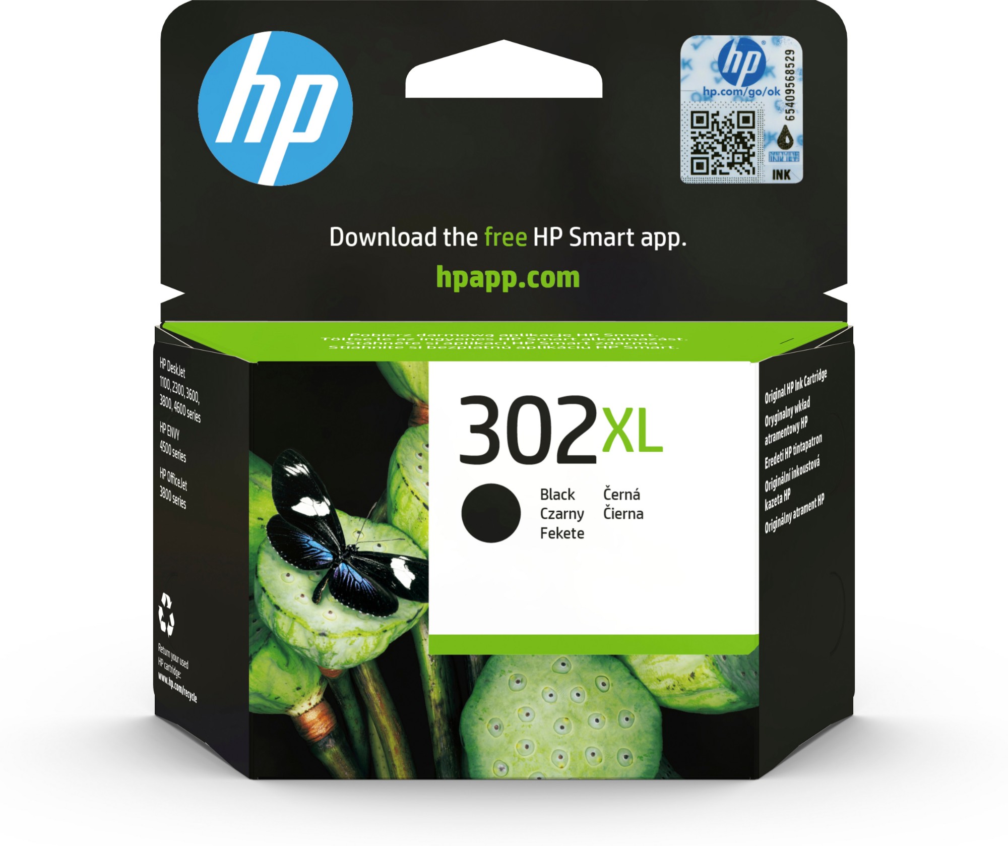 HP F6U68AE/302XL Printhead cartridge black high-capacity, 430 pages ISO/IEC 24711 8.5ml for HP DeskJet 1110/2130/OfficeJet 5200