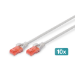 Digitus CAT 6 U/UTP patch cable - LSZH, 10 pieces