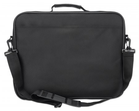 Manhattan Cambridge Laptop Bag 15.6&quot;, Clamshell Design, Accessories Pocket, Document Compartment on Back, Shoulder Strap (removable), Equivalent to Targus TAR300, Notebook Case, Black, Three Year Warranty