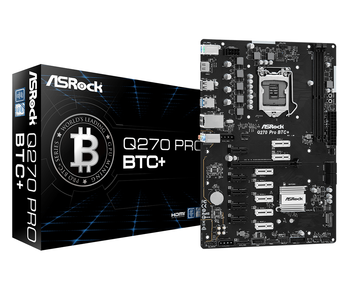 Image of Asrock Q270 Pro BTC+ Intel® Q270 LGA 1151 (Socket H4) ATX