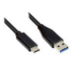 EXSYS EX-K1584-3.0 USB cable USB 3.2 Gen 1 (3.1 Gen 1) 3 m USB A USB C Black