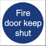 SECO by Stewart Superior SECO Mandatory Safety Sign Fire Door Keep Shut Self Adhesive Vinyl 100 x 100mm - M014SAV-100X100