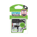 DYMO D1 - Durable Étiquettes - Branco sobre preto - 12mm x 3m