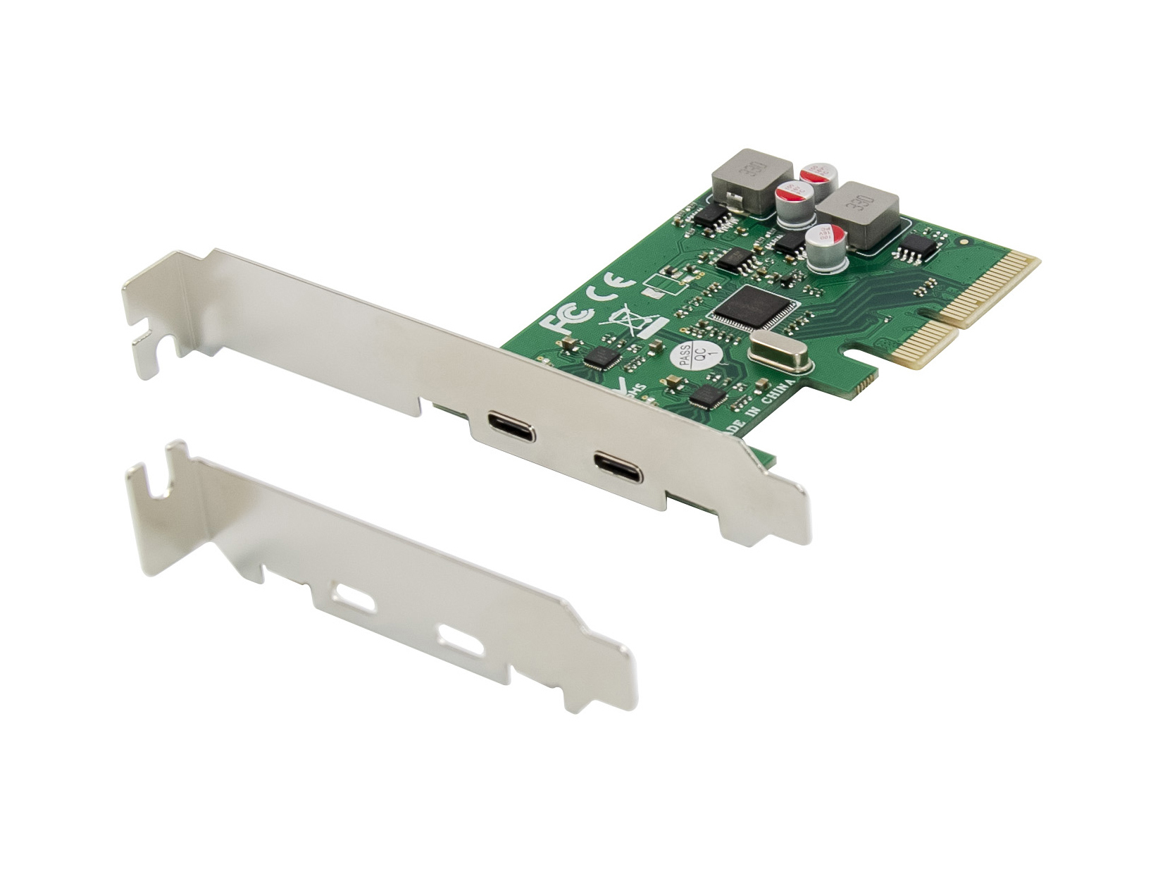 Photos - Network Card Conceptronic EMRICK 2-Port USB 3.2 Gen 2 Type-C PCIe Card, self-powere EMR 