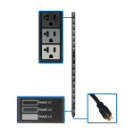 Tripp Lite PDU3V6L2120LV power distribution unit (PDU) 42 AC outlet(s) 0U Black