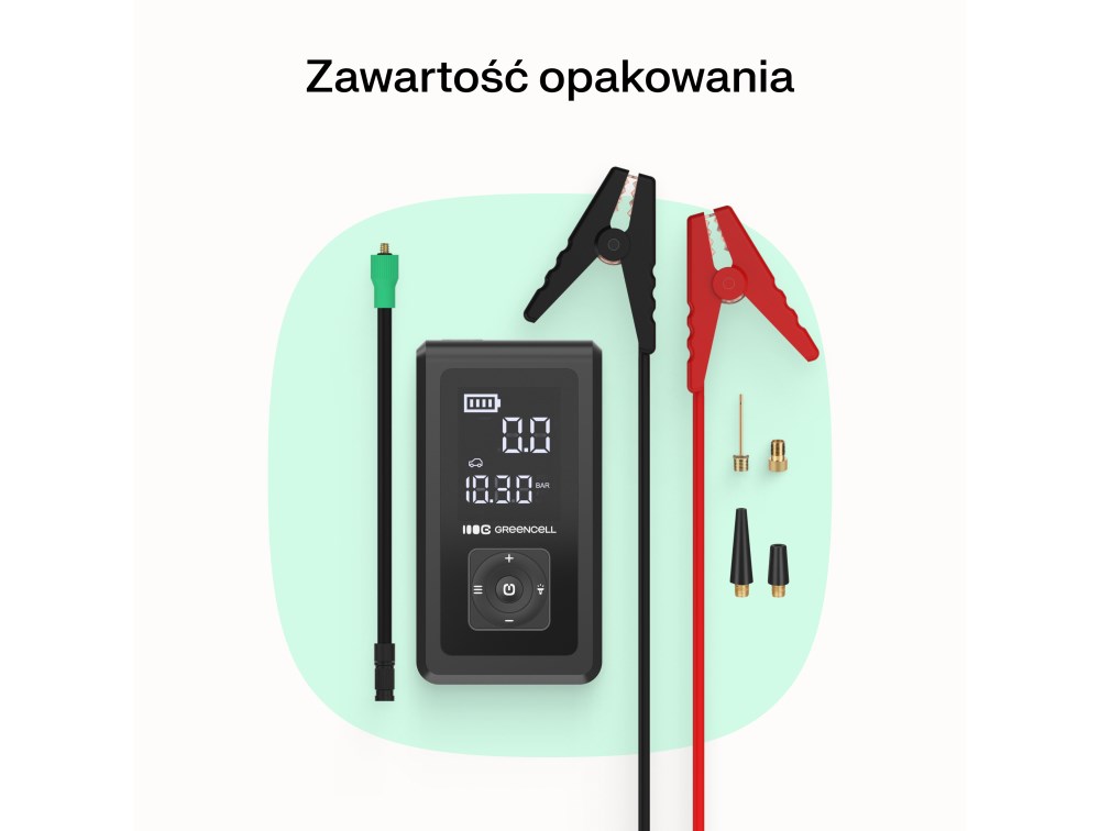 GCE Green Cell CJSGC03 power bank Lithium-Ion (Li-Ion) 8000 mAh Black, Light Green