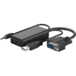 Goobay 61259 video cable adapter 0.16 m VGA (D-Sub) + 3.5mm + USB Type-A HDMI Black