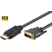 Microconnect DP-DVI-MM-100 video cable adapter 1 m DisplayPort Black