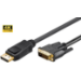 Microconnect DP-DVI-MM-100 video kabel adapter 1 m DisplayPort Zwart