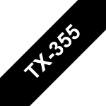 Brother TX-355 DirectLabel white on black 24mm x 15m for Brother P-Touch TX 6-24mm