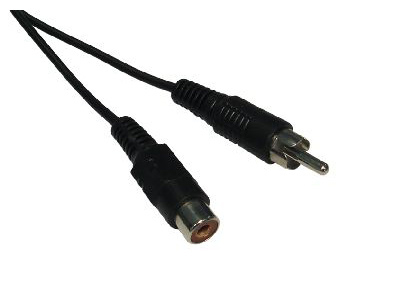 Cables Direct 3m RCA M/F audio cable Black