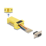 DeLOCK D-Sub 9 pin female to RJ45 female Assembly Kit yellow