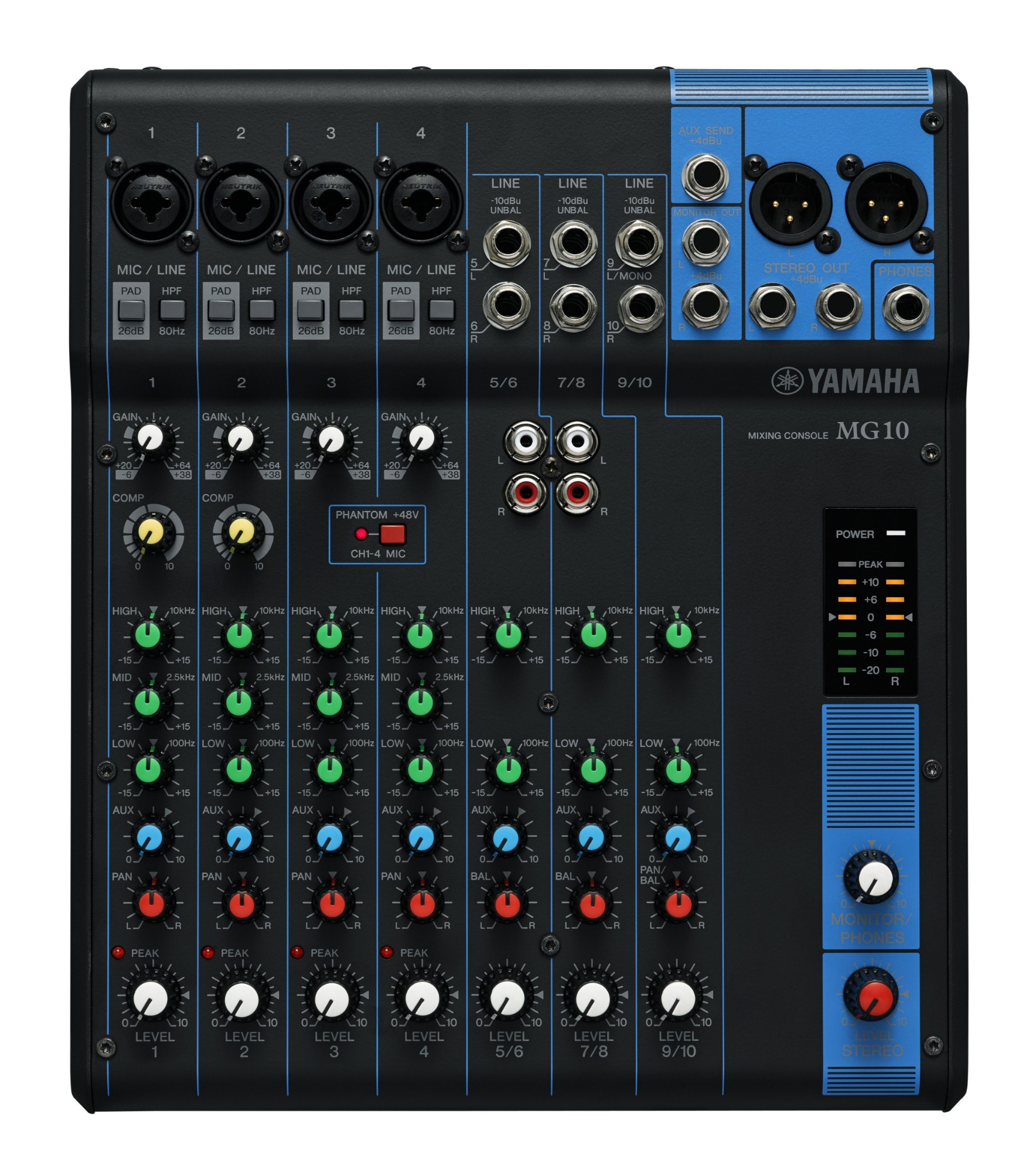Photos - Mixing Desk Yamaha MG10 audio mixer 10 channels Black 