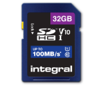 Integral 32GB SDHC UHS-1 U1 CL10 V10 UP TO 100MBS READ
