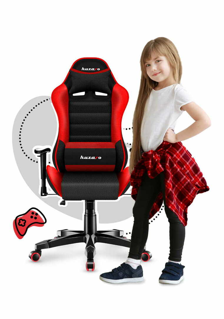 huzaro Gaming chair for children Huzaro HZ-Ranger 6.0 Red Mesh  black and red HZ-Ranger 6.0 Red Mesh