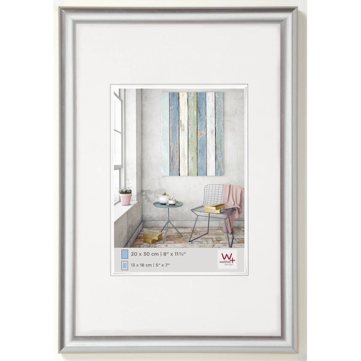 Image of walther design Trendstyle 13x18 - Plastic - Silver - 9 x 13 cm -...