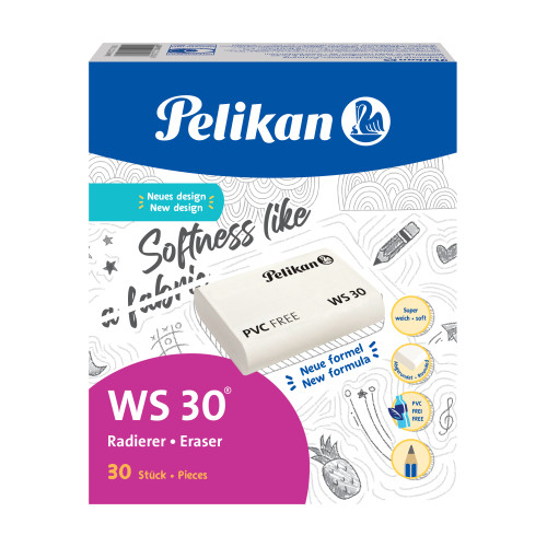 Image of Pelikan WS30 eraser Plastic White 30 pc(s)
