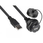 Alcasa IC04-U204 USB-kabel 1 m USB 2.0 USB A Zwart