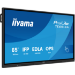 iiyama TE6513A-B1AG tartalomszolgáltató (signage) kijelző Interaktív síkképernyő 163,8 cm (64.5") Wi-Fi 500 cd/m² 4K Ultra HD Fekete Érintőképernyő Beépített processzor Android 18/7